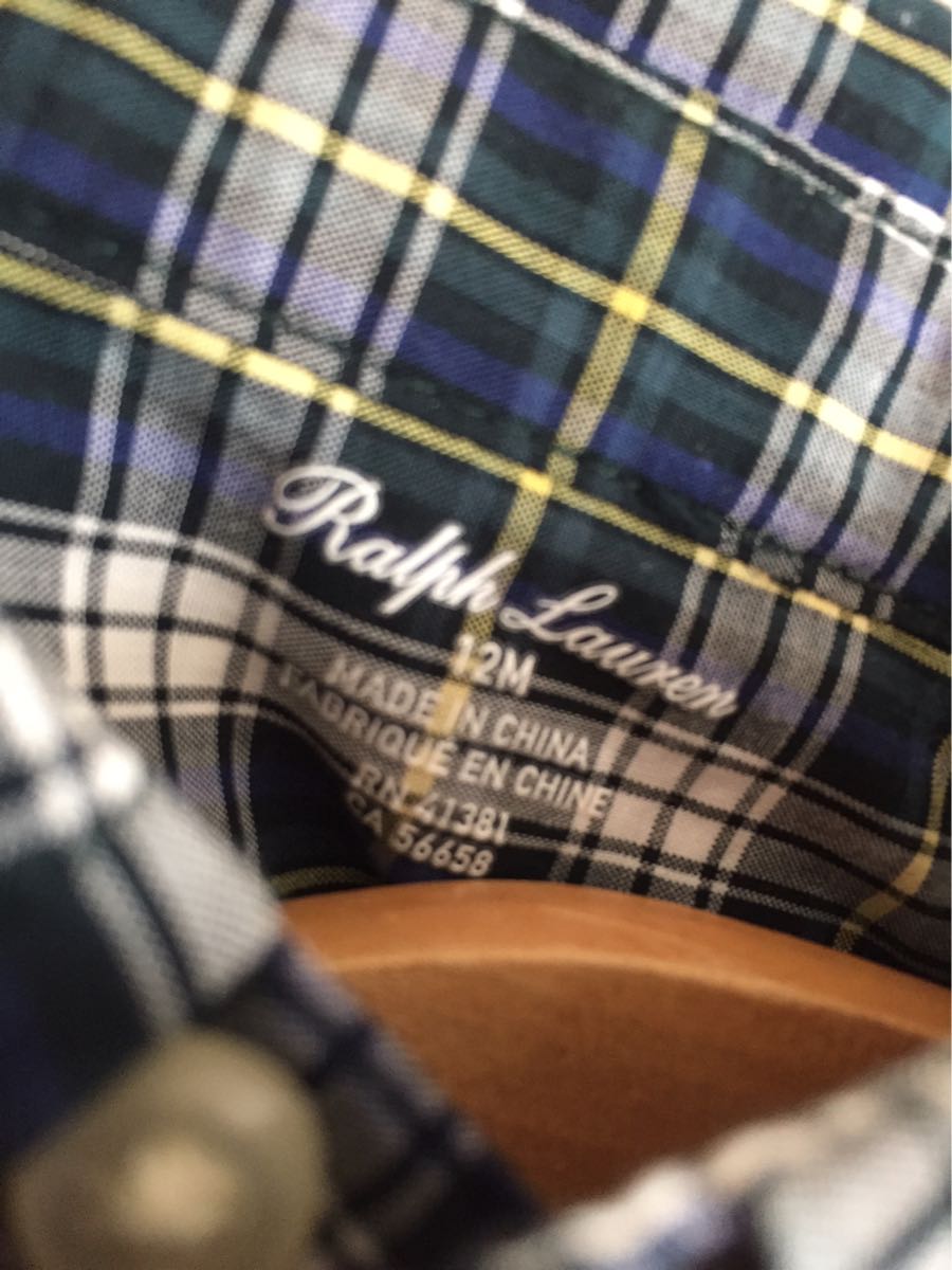 【送料無料】中古 RALPH LAUREN ラルフローレン チェック Yシャツ サイズ12M_画像2