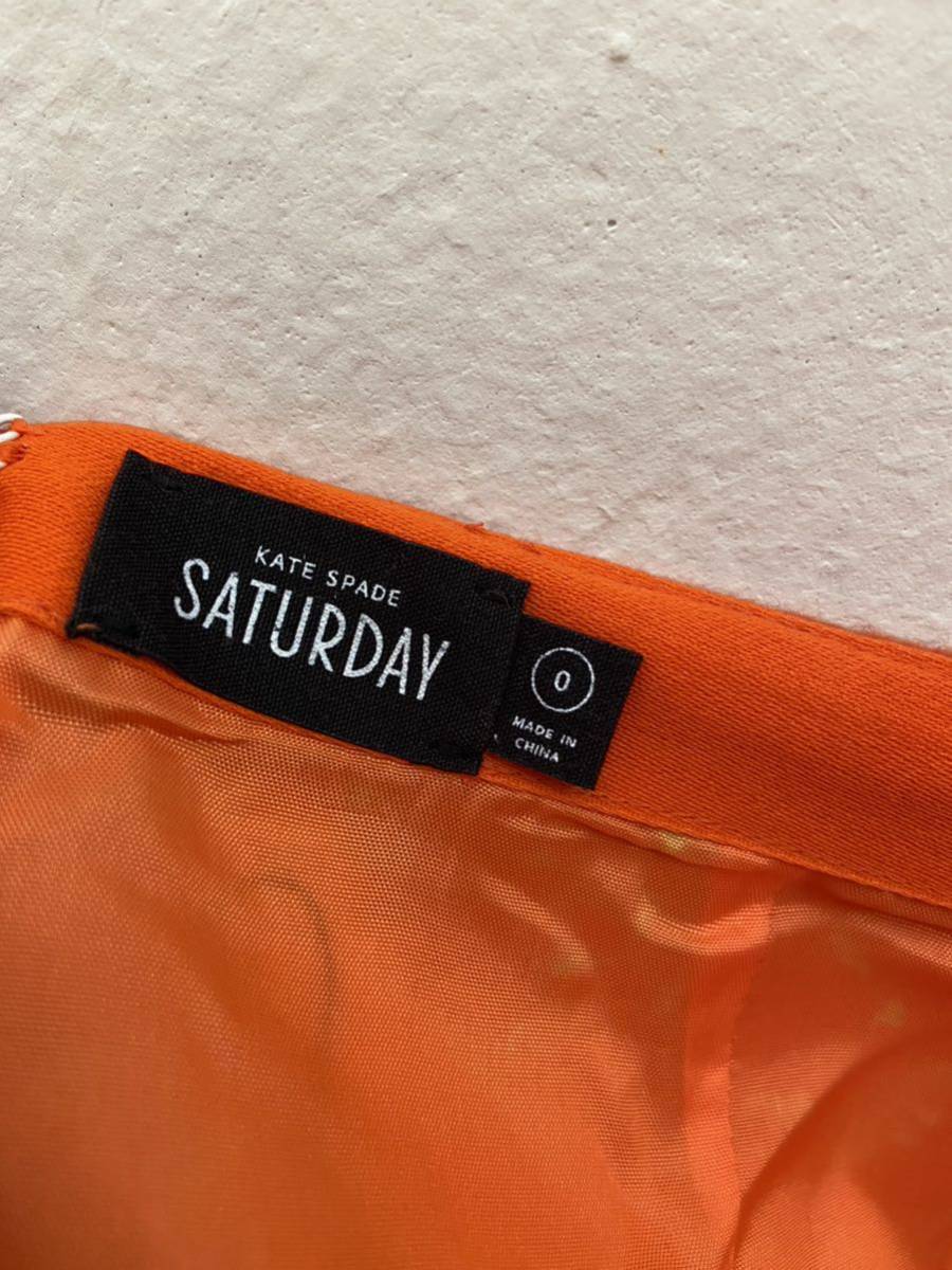 【送料無料】中古 Kate spade SATURDAY ケイトスペード ショートパンツ ウール混 オレンジ サイズ0_画像3