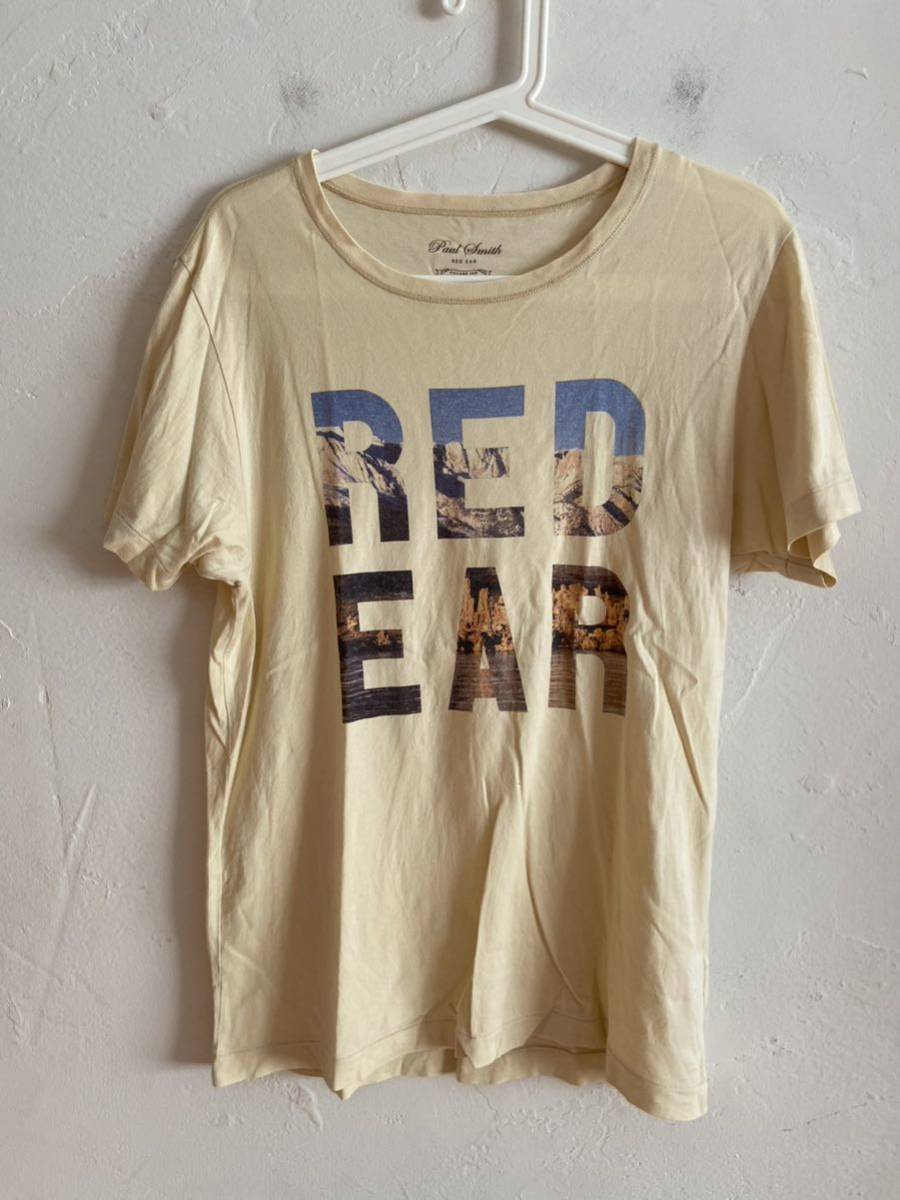 【送料無料】中古 PAUL SMITH RED EAR レッドイアー プリント Tシャツ ベージュ_画像2