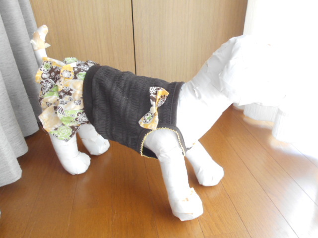小型犬★i dog 2段スカートワンピース L ブラックA 日本製の画像1