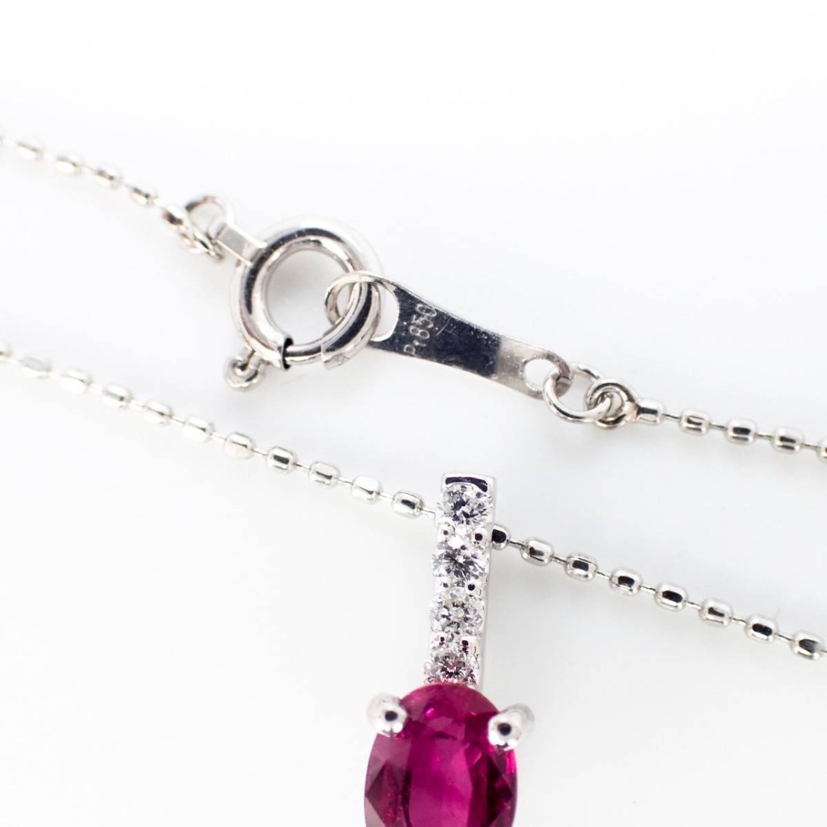 三越 ルビー 0.53ct ダイヤ 0.20ct Pt900 ネックレス | alfasaac.com
