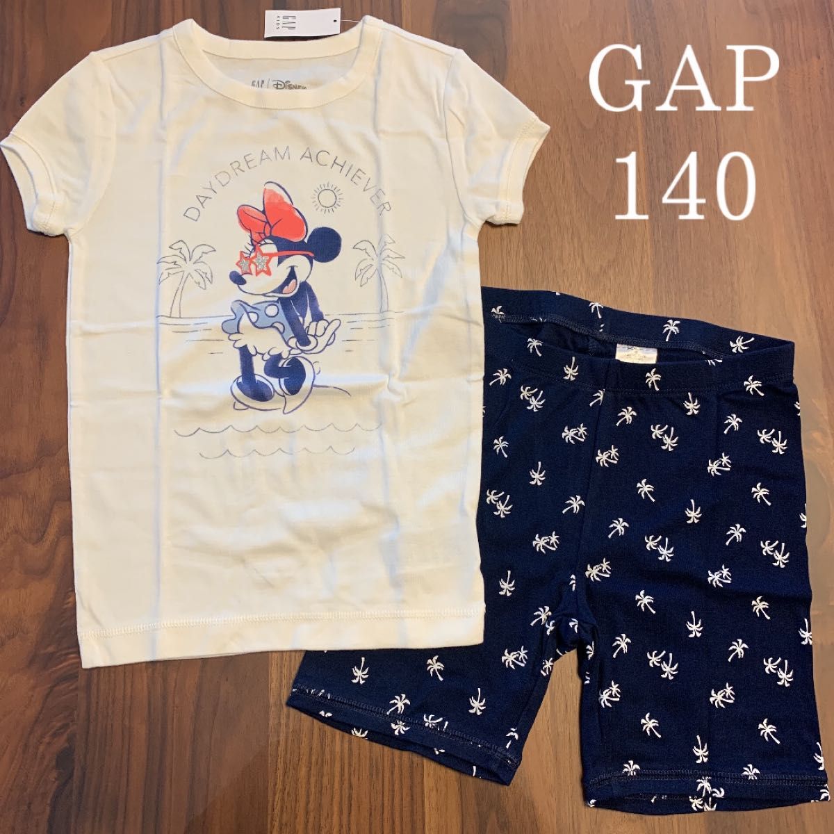 【新品】GAP KIDS ギャップ Disney ディズニー ミニー 半袖 パジャマ 140cm オーガニック コットン 女の子