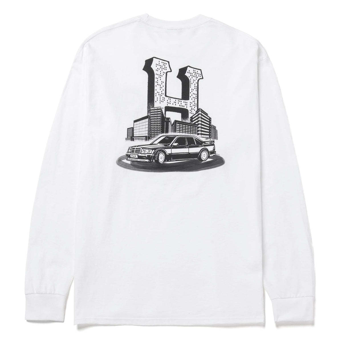 最終値下げ L/S Spinning Downtown HUF T-Shirt Tシャツ L White L