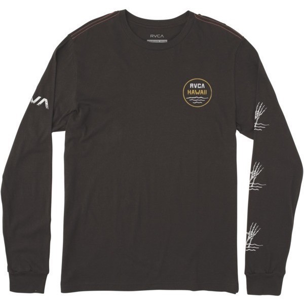 RVCA Don't Go Long Sleeve T-Shirt Pirate Black XL Tシャツ_画像2