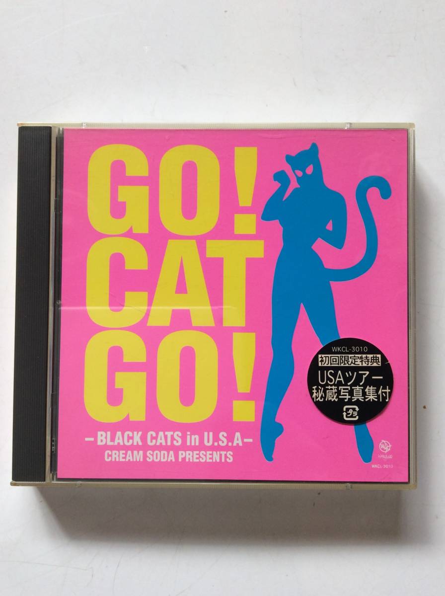 BLACK CATSブラックキャッツ/GO! CAT GO!/IN USA CREAM SODA PRESENTS/初回CD+DVD秘蔵写真集付/クリームソーダ/PINK DRAGON/ロカビリー昭和_画像1