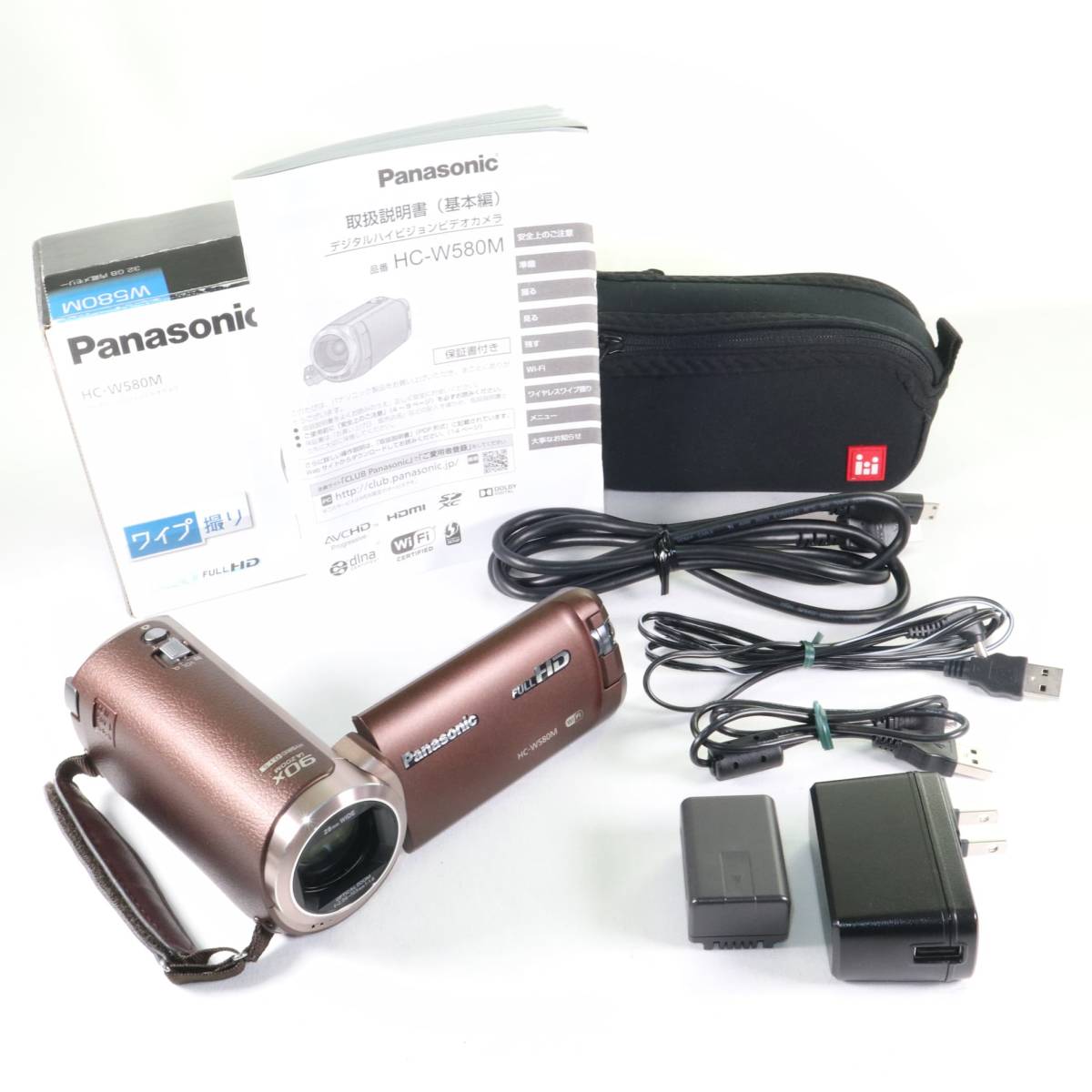 安価 《極上美品》Panasonic HC-W580M ブラウン パナソニック ビデオカメラ k2119