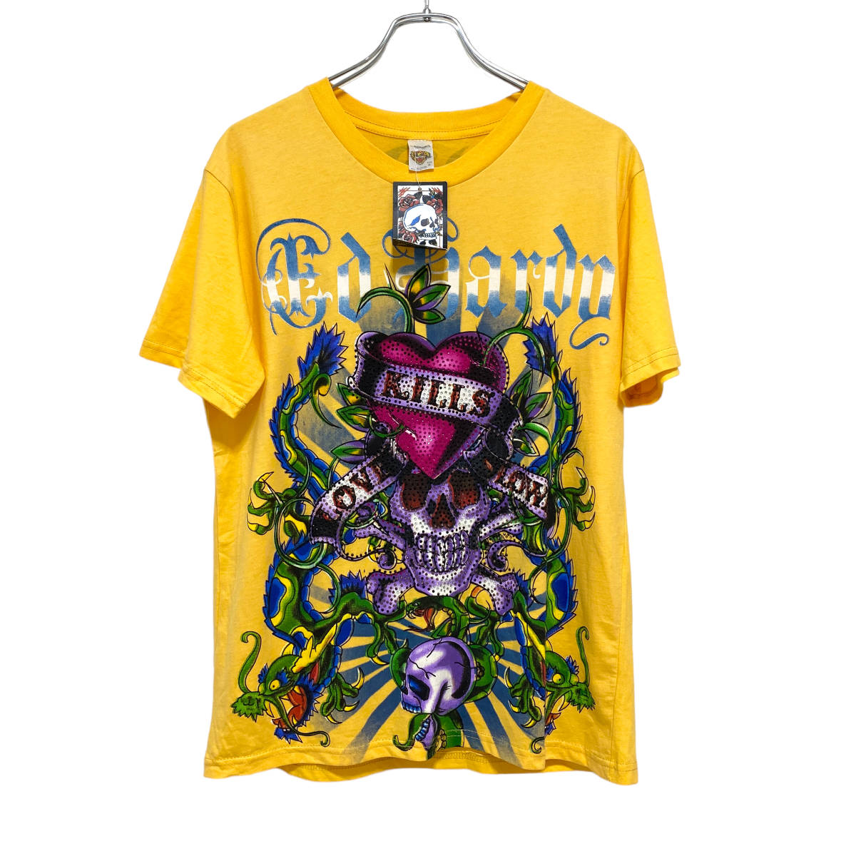 公式通販 Ed Hardy エドハーディ 長袖 Tシャツ ロンT プリント スカル