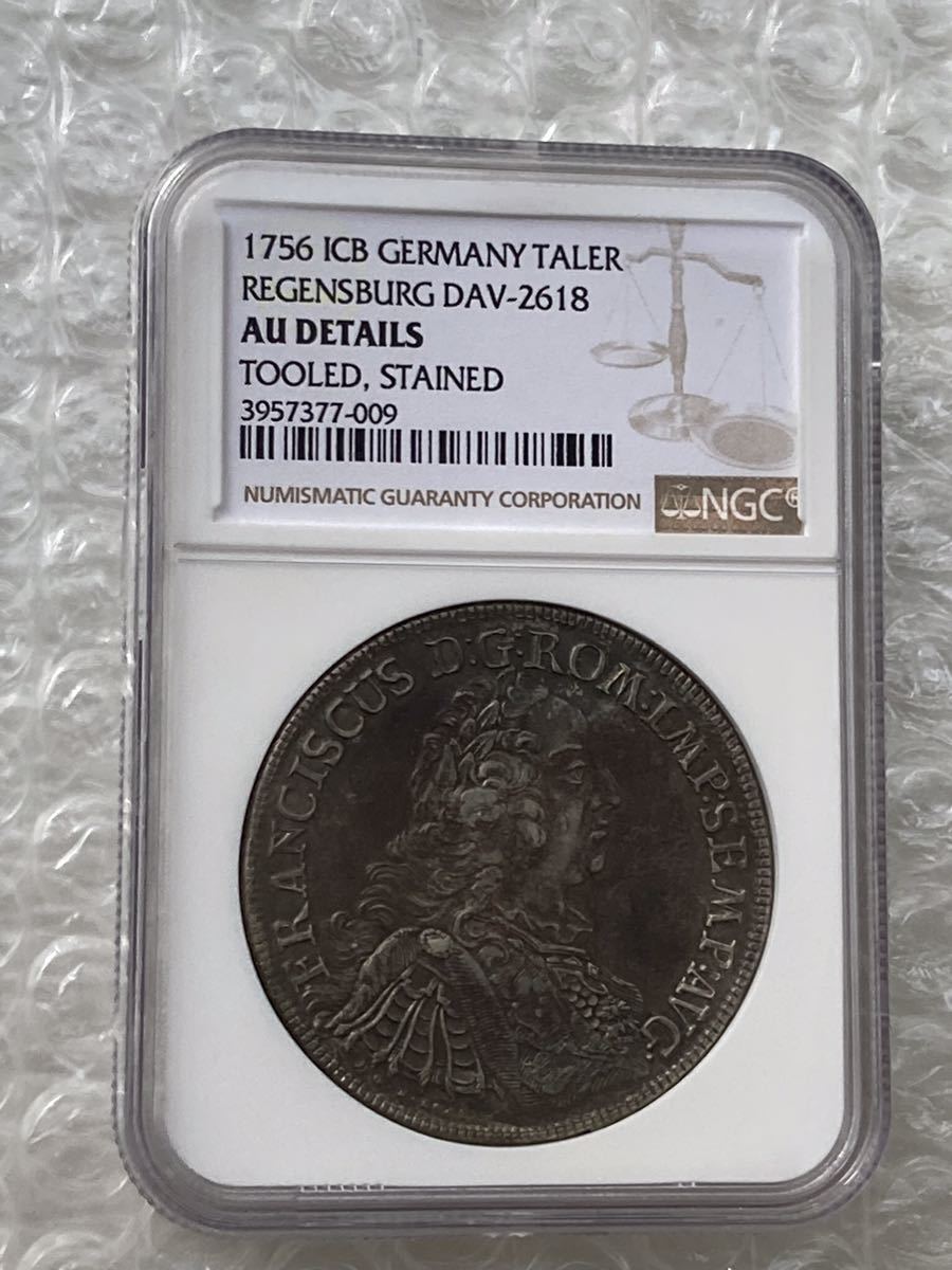 神聖ローマ帝国 ザルツブルク ターラー銀貨 NGC鑑定済み AU55