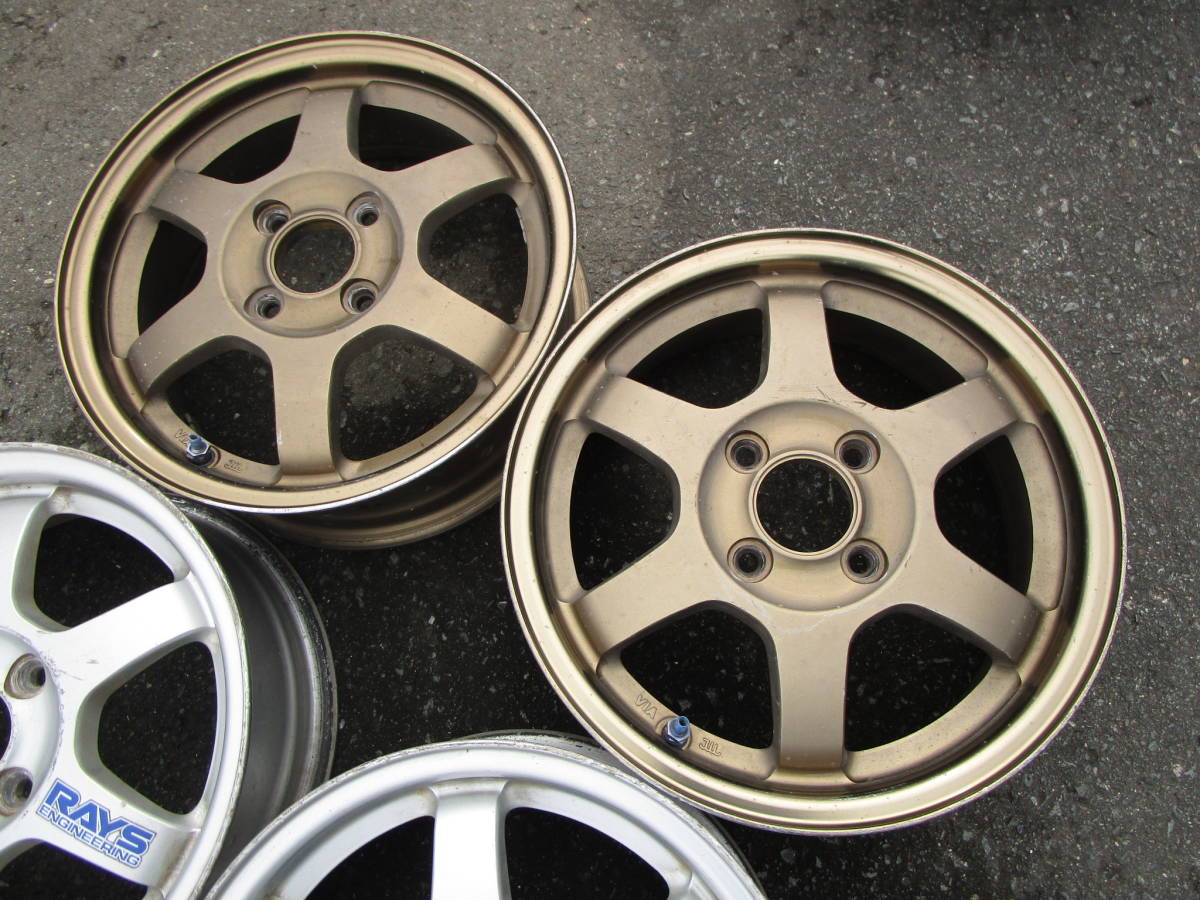 1411】鍛造 レイズ ボルクレーシング TE37 14インチ 5J +45 PCD100 4本