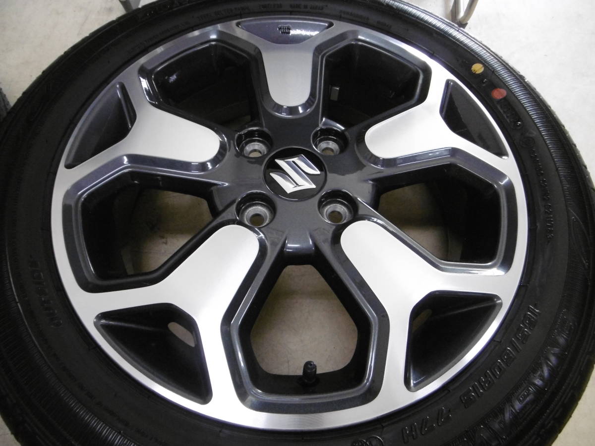 新車外し 美品 スズキ ハスラー 純正 4.5J 45 4穴 100 165 60R15 Kei
