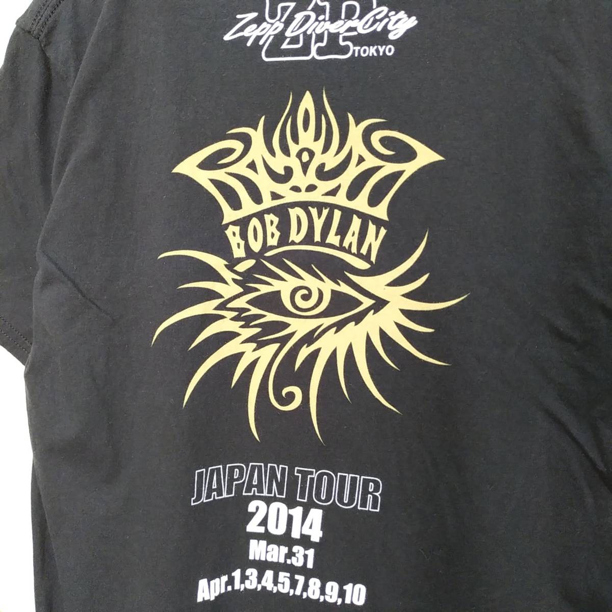 ボブディラン 2014日本ツアー ライブTシャツ Zepp DiverCity S ボブディラン 2014日本ツアー ライブTシャツ Zepp DiverCity S