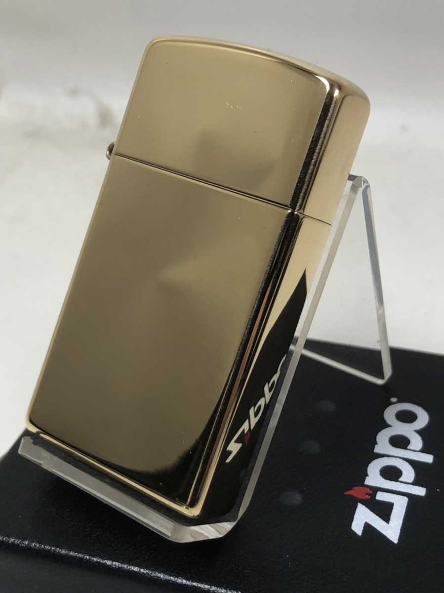信頼 Brass#1654B Solid Zippo 絶版 ブラス 新品 スリム・真鍮無垢鏡面