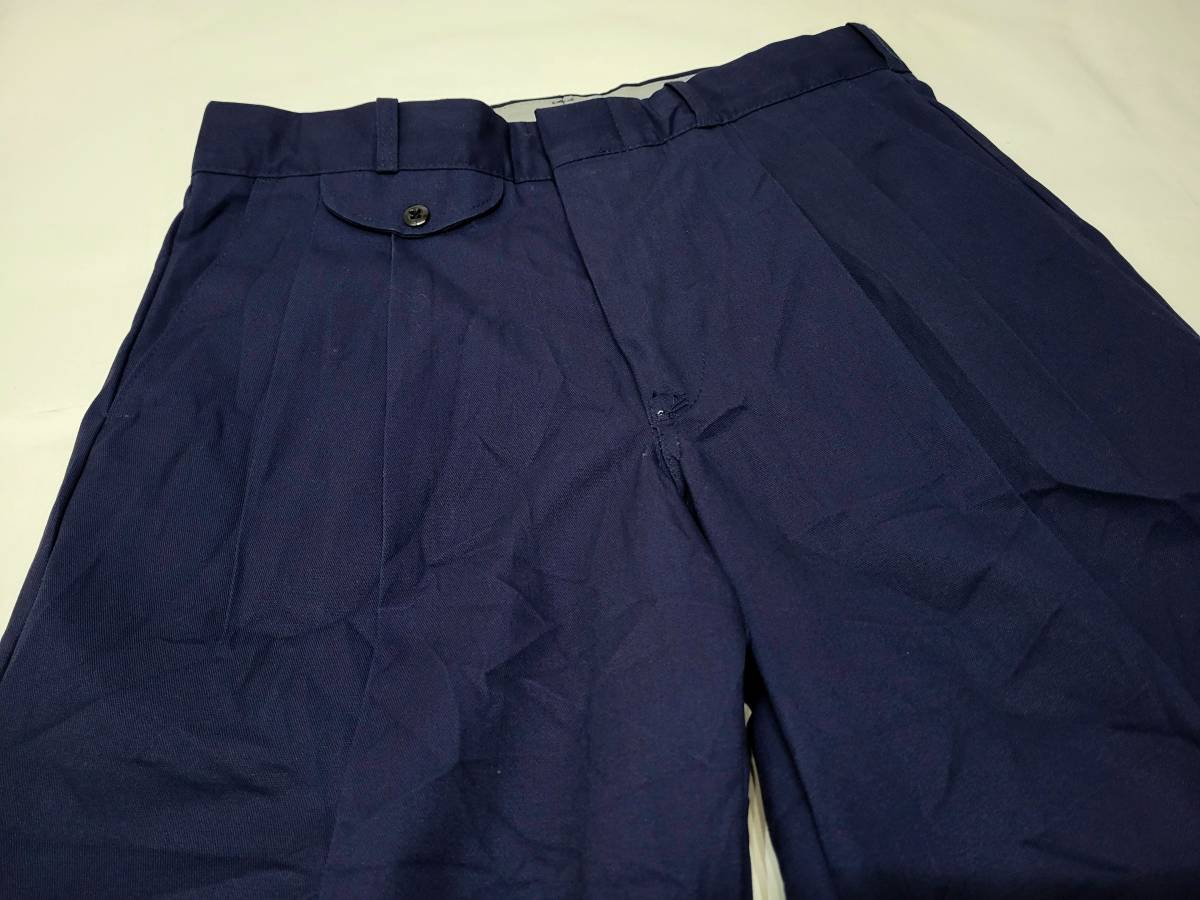 新品デッド ～90s USA製 UNITOG ワークパンツ 2タック W32 navy 90年代 アメリカ製 チノパンツ ネイビー 紺 アメリカ古着 ビンテージ_画像6