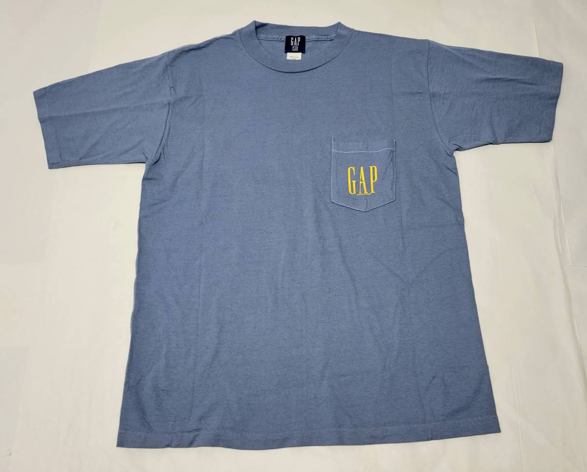 美品 80s～ 90s初期 usa製 GAP バックプリント ポケT Lサイズ 80年代 90年代 アメリカ製 ビンテージ ポケットTシャツ