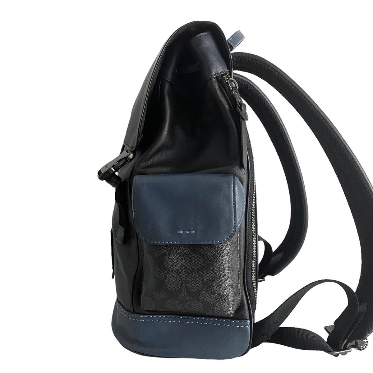極美品 COACH 76139 リビングトンバックパック シグネチャー リュック