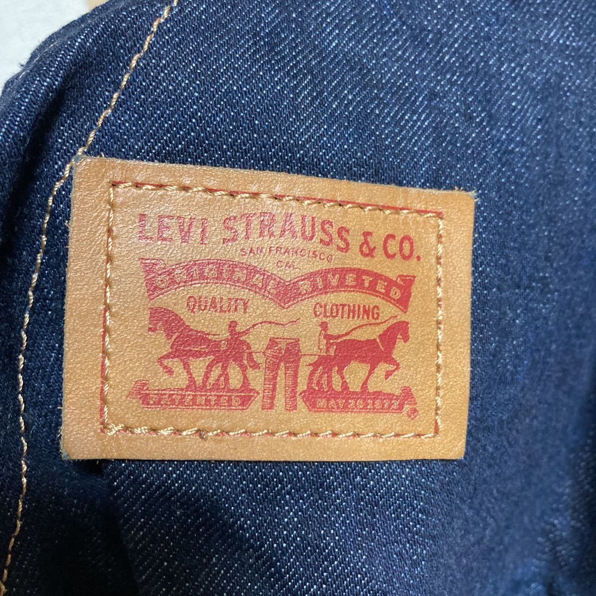 【極美品】Levi's リーバイス デニムエプロン 革パッチ 赤タブRのみ 希少_画像3