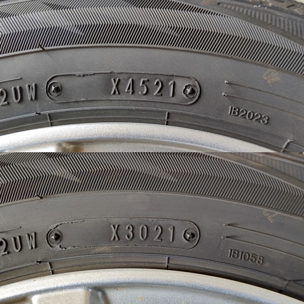 山口)DUFACT 14インチ 5.5J+42 4H/100 ダンロップ WINTERMAXX 21年製 165/70R14 中古 4本セット ▲C230422N01 KD22C_画像8