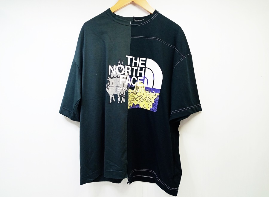 下松)【美品】THE NORTH FACE ノースフェイス NT3009N 再構築 切替 プリント ロゴ Tシャツ M ◆N2304015 KD02B