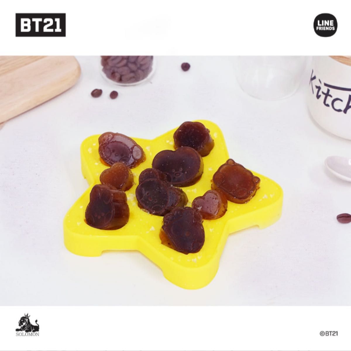 BT21 minini アイストレー チョコレートトレイ  製氷皿  氷コーヒー チョコレート型 お菓子作り シリコントレー 公式