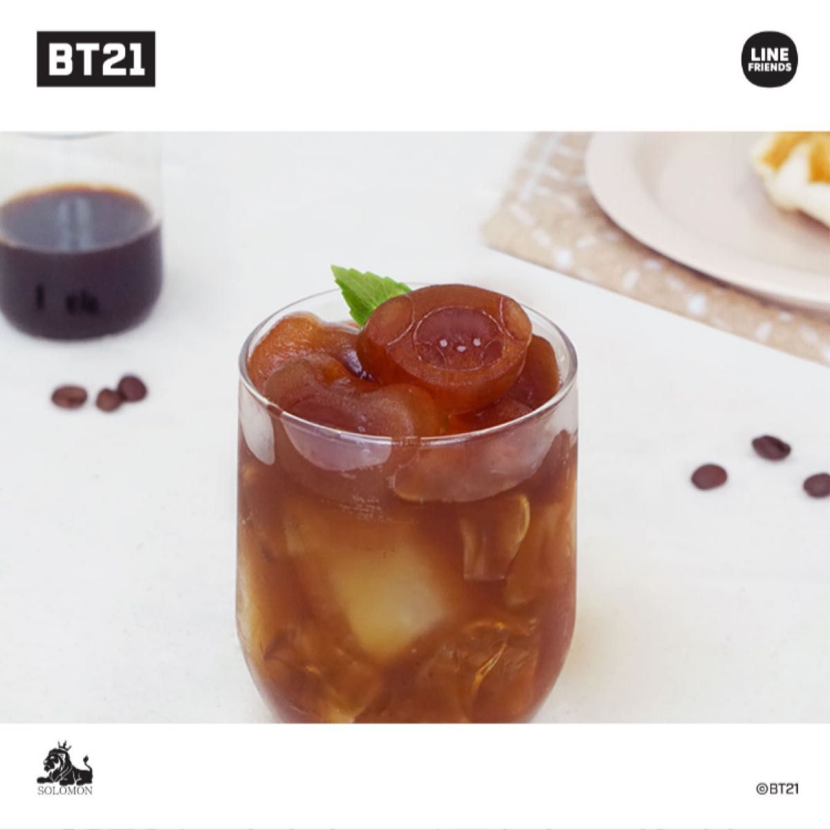 BT21 minini アイストレー チョコレートトレイ  製氷皿  氷コーヒー チョコレート型 お菓子作り シリコントレー 公式