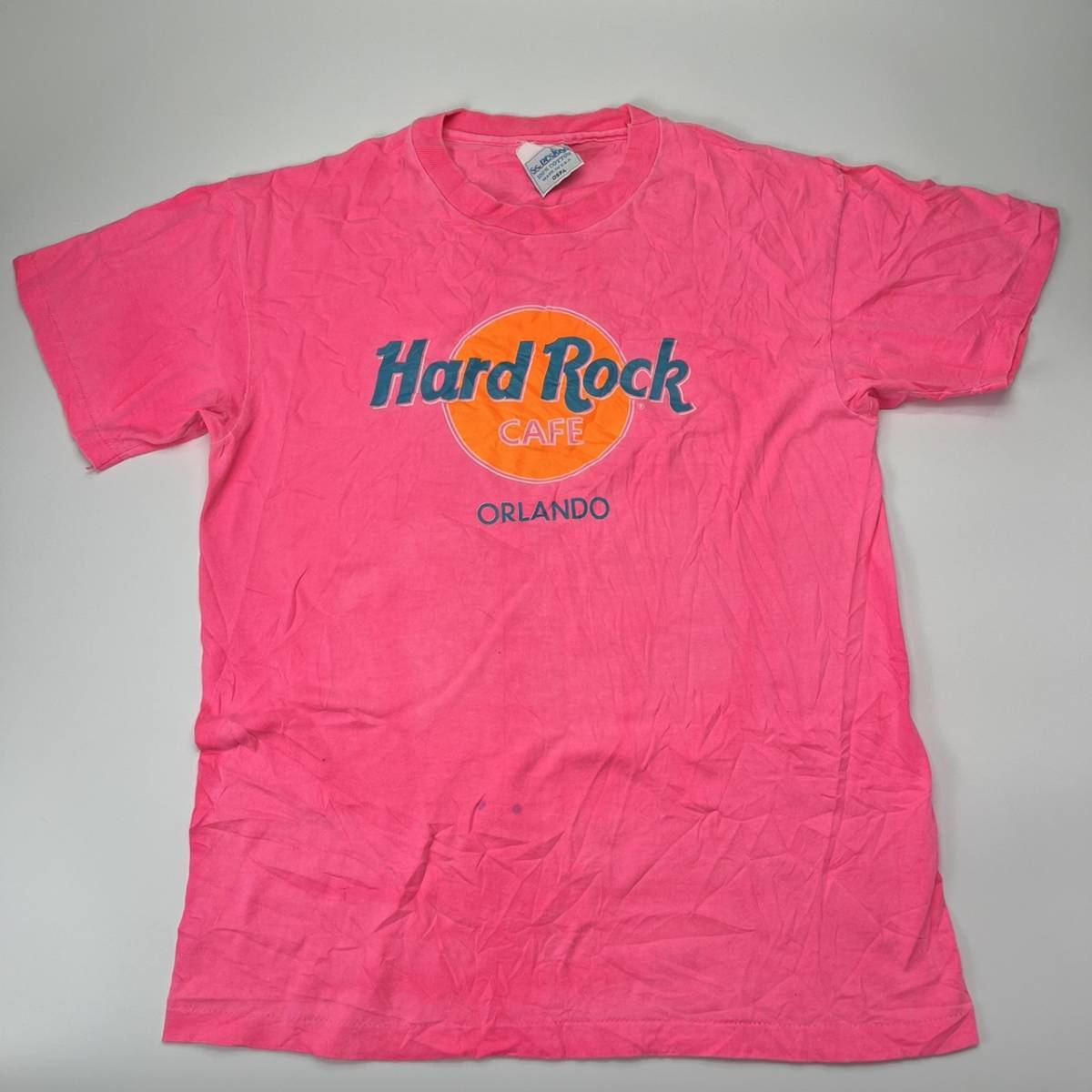 シングルステッチ made in USA ss designs Hard Rock Cafe Tシャツ ピンク ヴィンテージ 90s_画像1