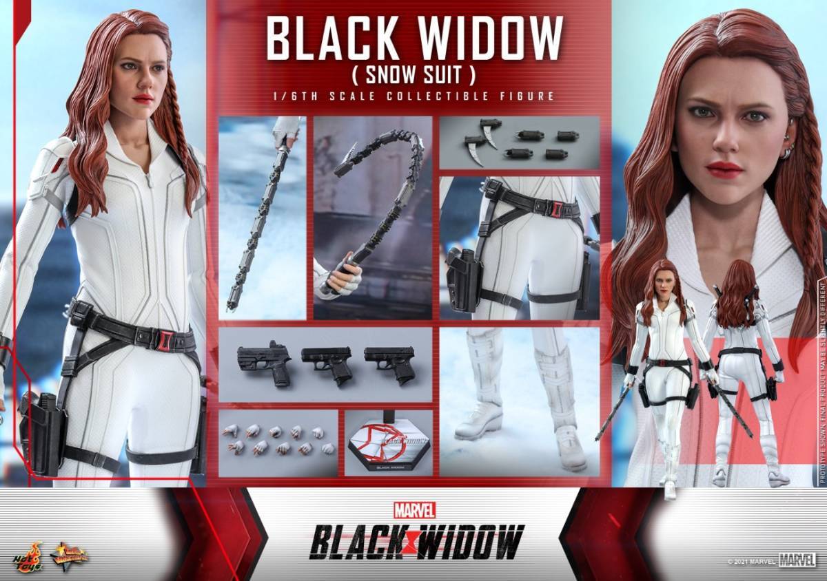 ホットトイズ 1/6 ブラック ウィドウ スノースーツ版 未開封新品 MMS601 Black Widow (Snow Suit Version) hottoys アベンジャーズ_画像9