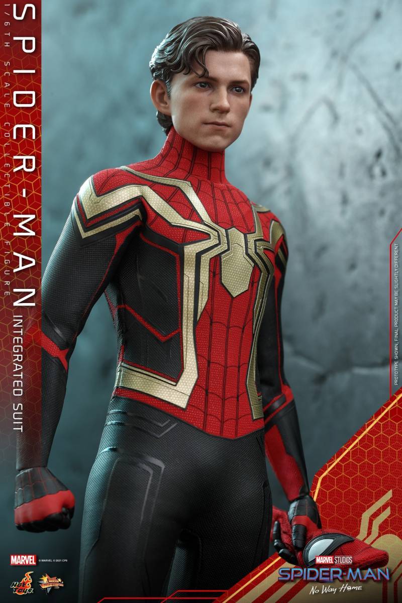 ホットトイズ 1/6 スパイダーマン：ノー・ウェイ・ホーム インテグレーテッドスーツ 未開封新品 MMS623 Spider Man hottoys_画像8