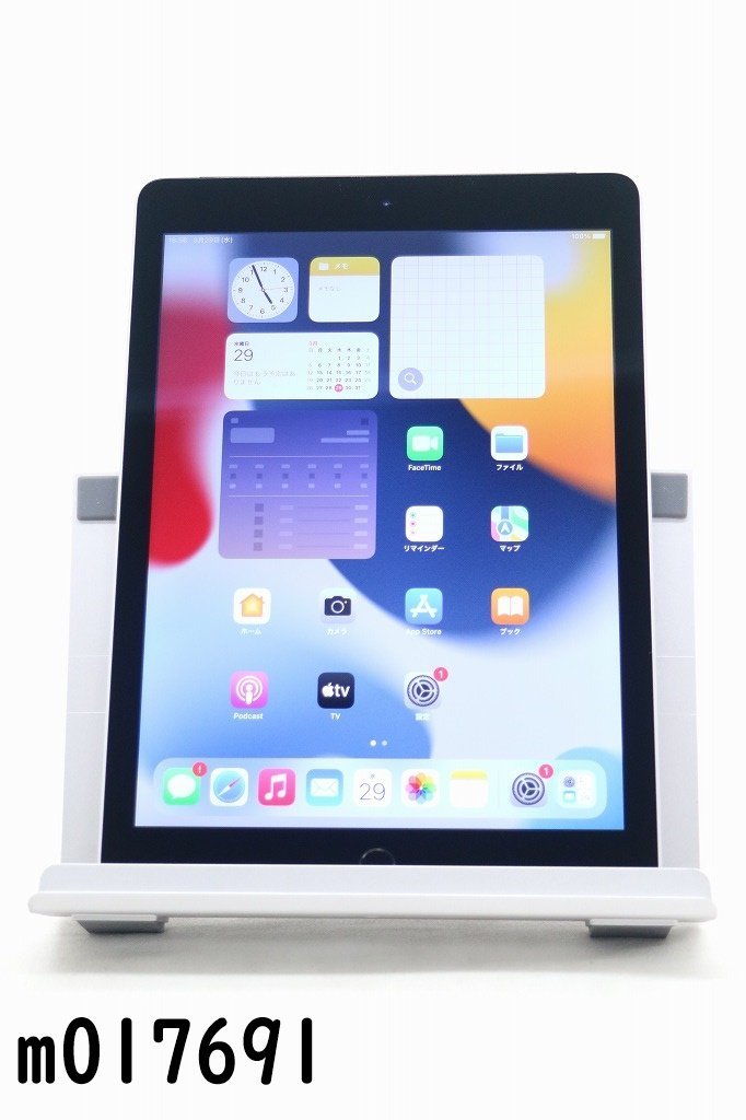 白ロム au SIMロックあり Apple iPad Air2 Wi-Fi+Cellular 32GB iPadOS15.7.3 スペースグレイ MNVP2J/A 初期化済 【m017691】