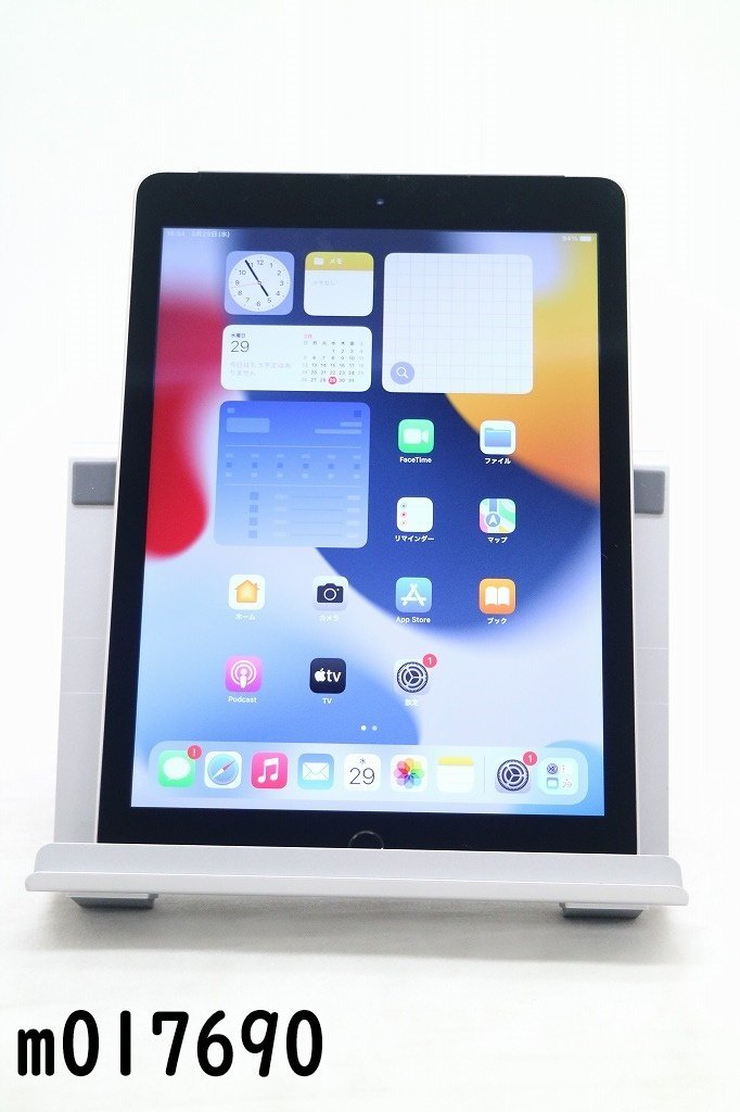白ロム au SIMロックあり Apple iPad Air2 Wi-Fi+Cellular 32GB iPadOS15.7.3 スペースグレイ MNVP2J/A 初期化済 【m017690】_画像1