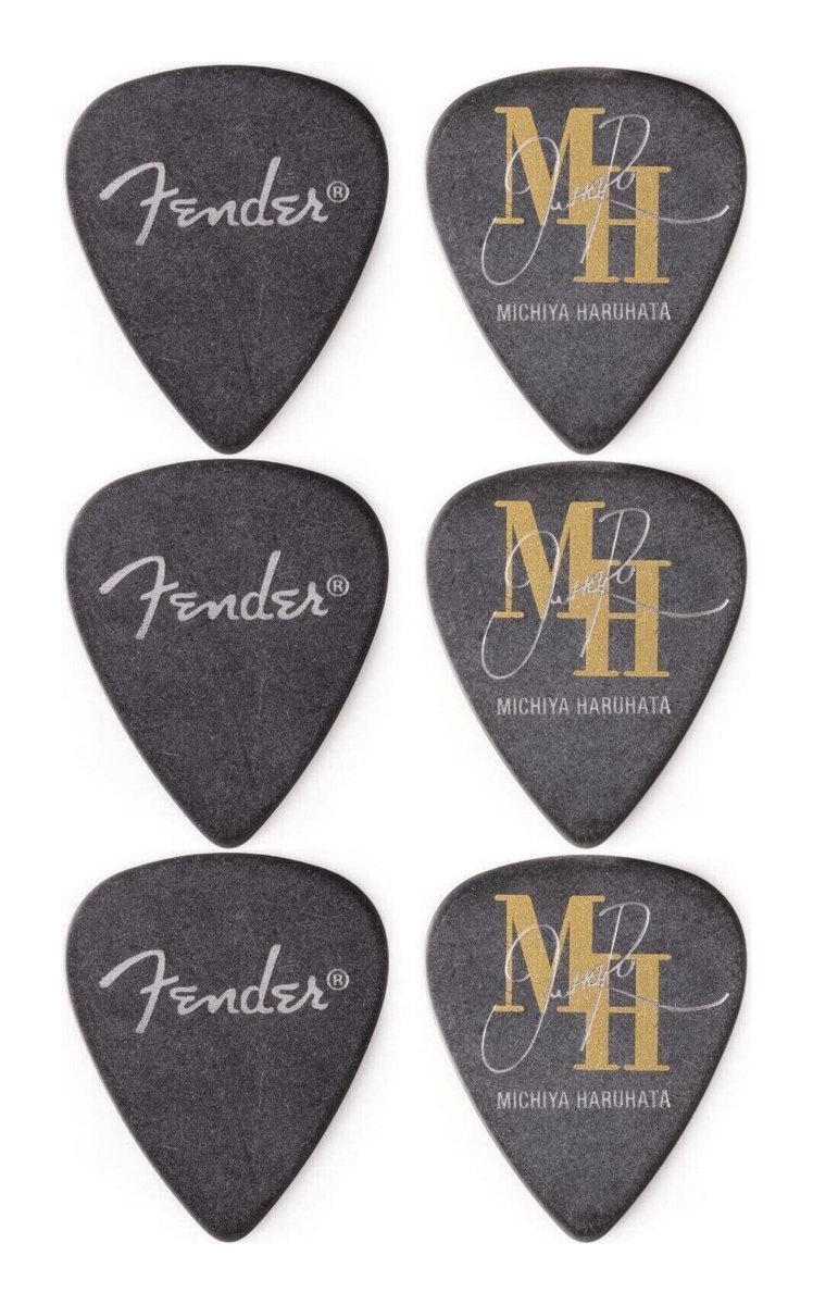 быстрое решение * новый товар * бесплатная доставка Fender Artist Signature Pick Michiya Haruhata/6 листов Haruhata Michiya (TUBE) signature pick / почтовая доставка 