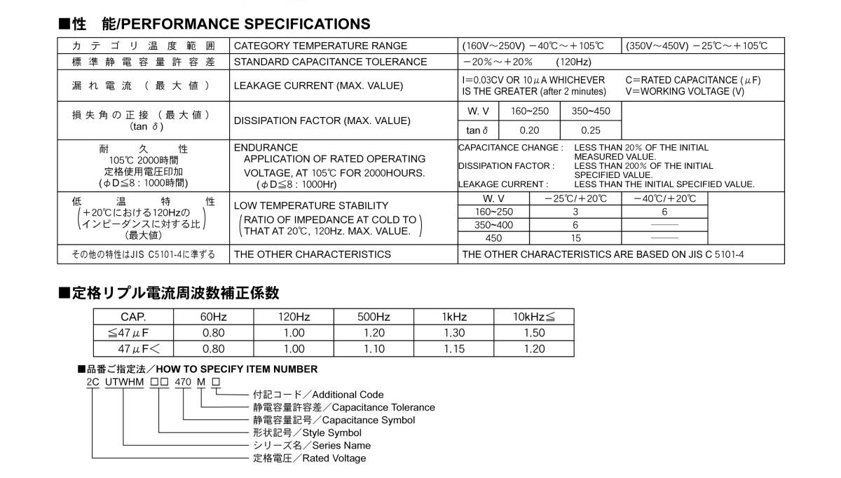 3] 東信工業 4.7μF 250V 105℃ UTWHMシリーズ 中高圧 アルミ電解コンデンサー 3個 新品未使用_画像6