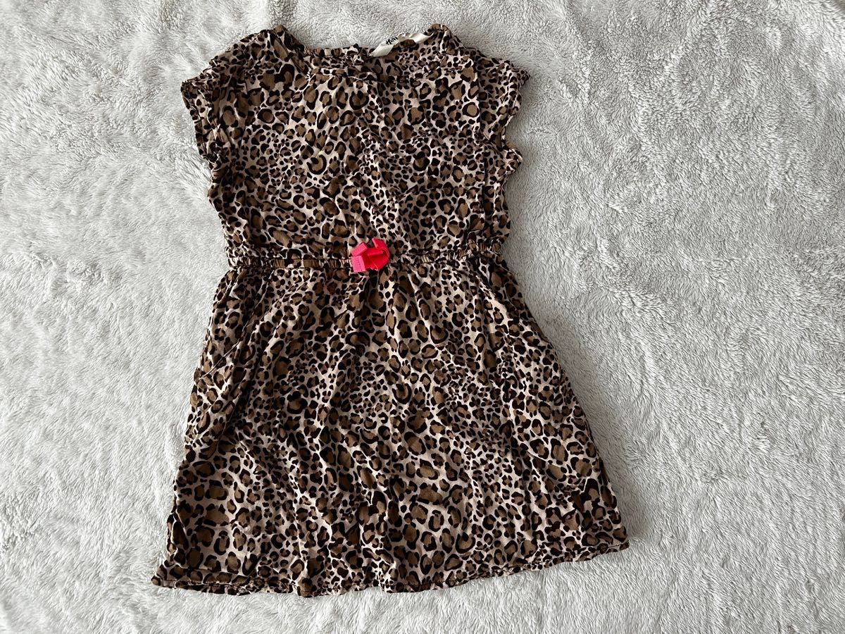 110cm H&M ヒョウ柄ワンピース レオパード 夏服 女の子