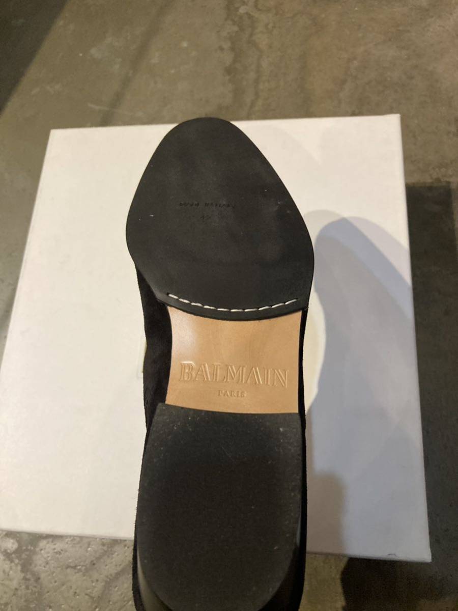 BALMAIN バルマン 新品同様 試着のみ スウェード ヒールブーツ 42-