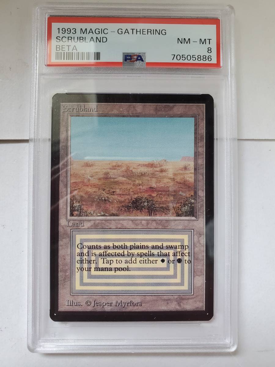 ●MTG● β ベータ Scrubland(英語 PSA 8)_画像1