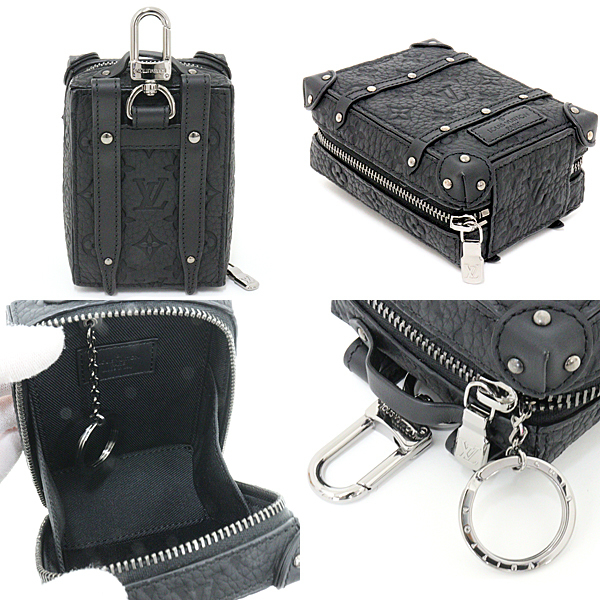  Louis Vuitton porutokre* backpack trunk key holder monogram *toliyon leather M00850 black silver unused 