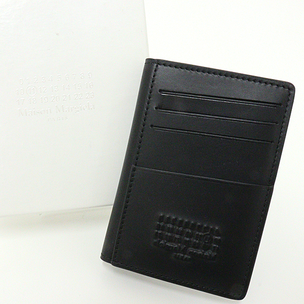新作商品 カードケース Margiela Maison メゾンマルジェラ 折りたたみ 未使用 ブラック T8013 P0503 S35UI0526 メンズ ロゴ 男性用