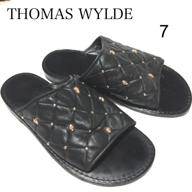 トーマスワイルド レザーサンダル 7/THOMAS WYLDE スカルスタッズ