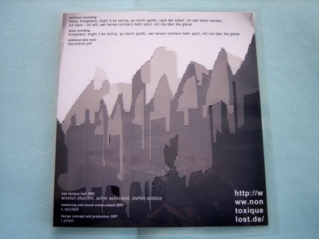 NON TOXIQUE LOST / LIVE AT THE BERLIN ATONAL 2 FESTIVAL,1983 　NDW　ノイズ　インダストリアル_画像2