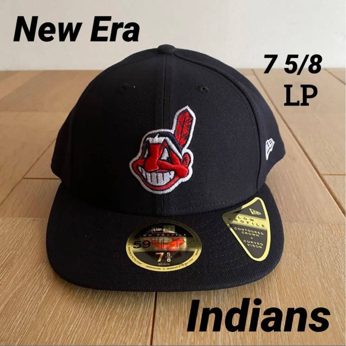 ☆ニューエラ☆クリーブランド・インディアンス☆ネイビー☆7 5/8☆新品☆NEW ERA☆Indians