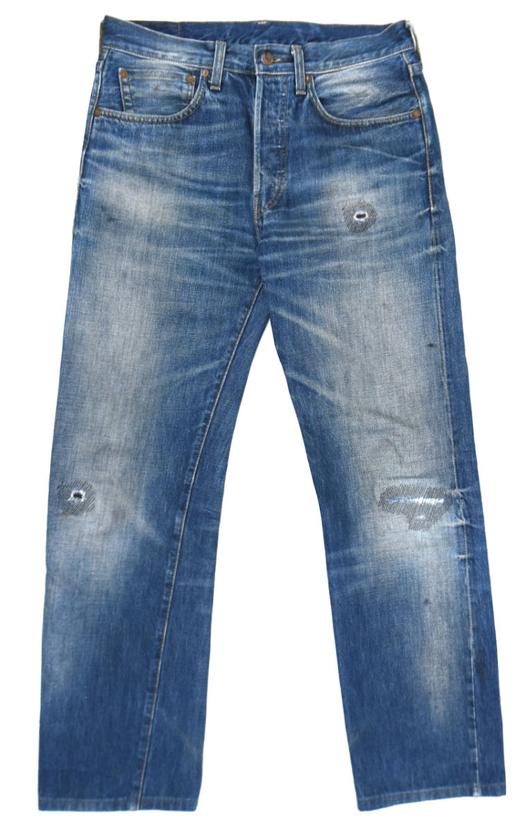 LEVI'S 501xx BigE 復刻40年代モデル リーバイス W31.5 L29.5(実寸) トルコ製 ビッグE 革パッチ ヒゲ インディゴ ヴィンテージデニム