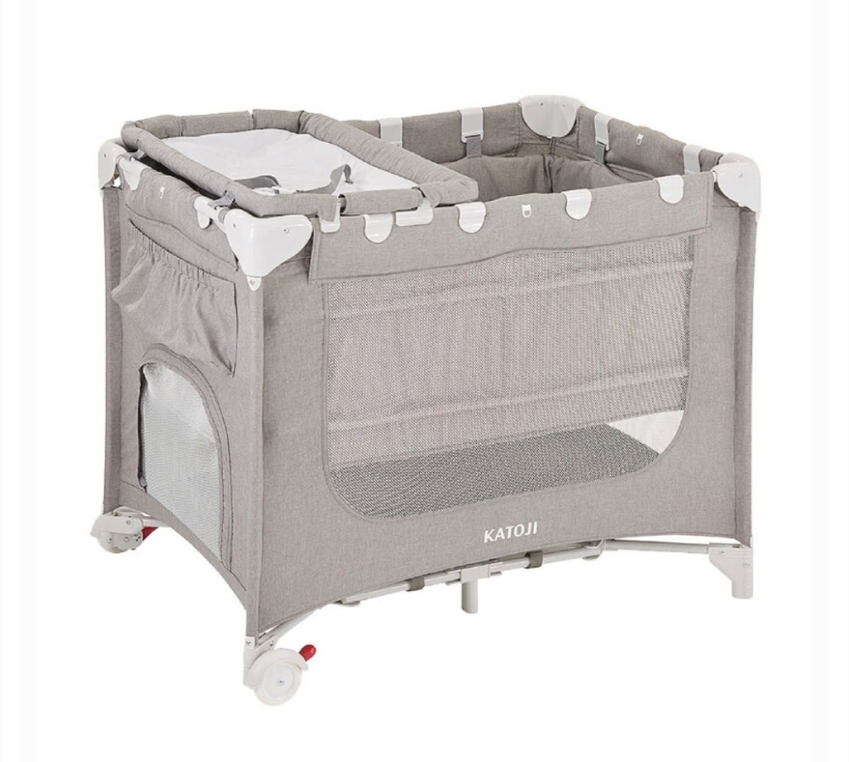 新品未使用】KATOJI カトージ ポータブルベビーベッド おむつ替え