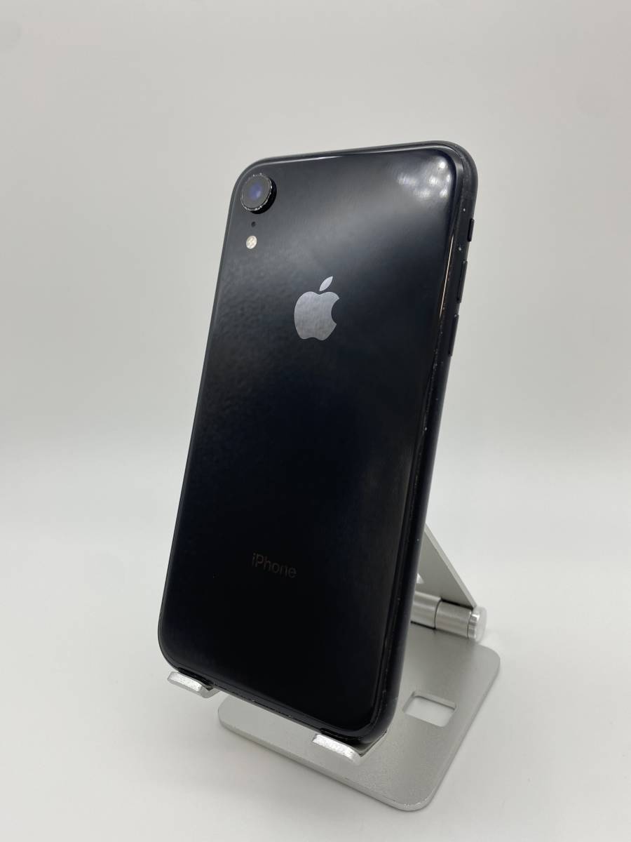 iPhoneXR 64GB ブラック /新品バッテリー100%/シムフリー026-