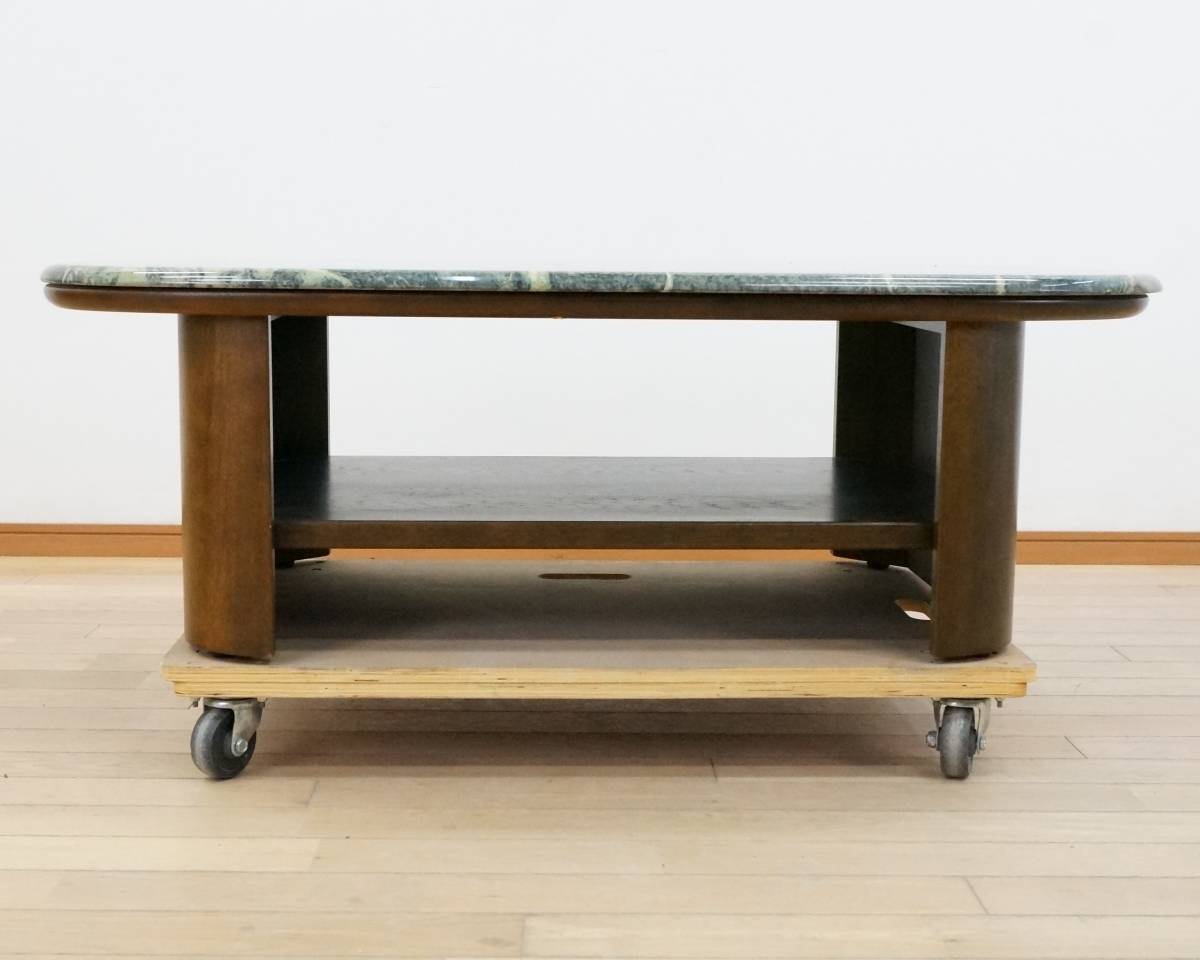 東ハ:【大理石】センターテーブル 約121.5×70.5㎝ 高さ約40㎝ リビングテーブル ソファテーブル 応接家具 モダンインテリア の画像5