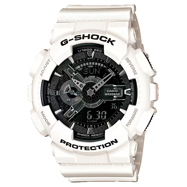 腕時計 カシオ GSHOCK GA-110GW-7AJF メンズ クロノグラフ ワールドタイム ホワイト 新品未使用 正規品 送料無料