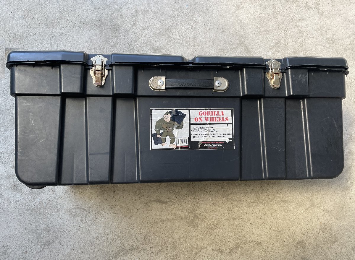 米軍 ホイール付きストレージ GORILLA ON WHEELS 収納 プラスチック ボックス BOX 4229A_画像1