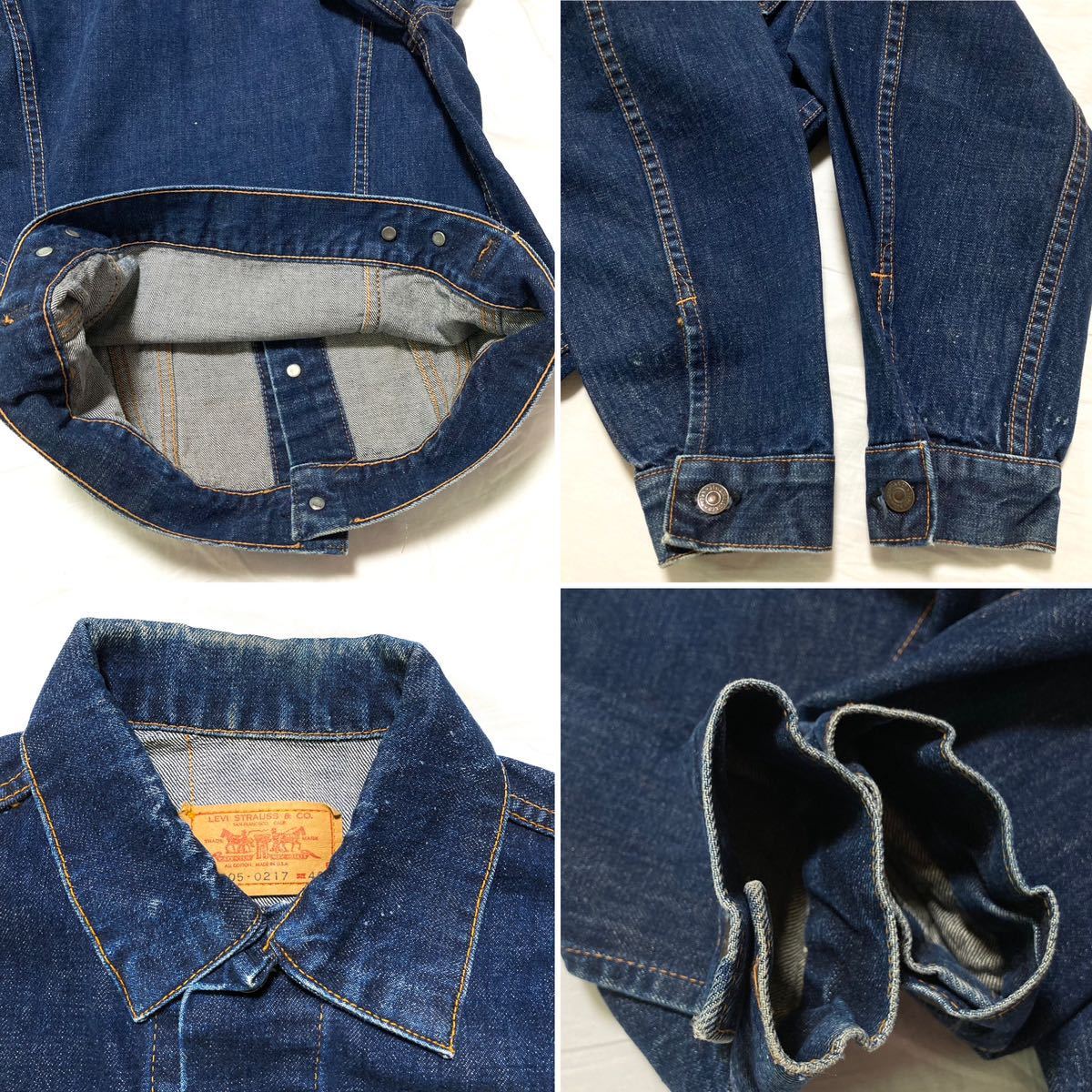 size 40 60s vintage usa製 Levi's 71205 BIGE デニム ジャケット 不