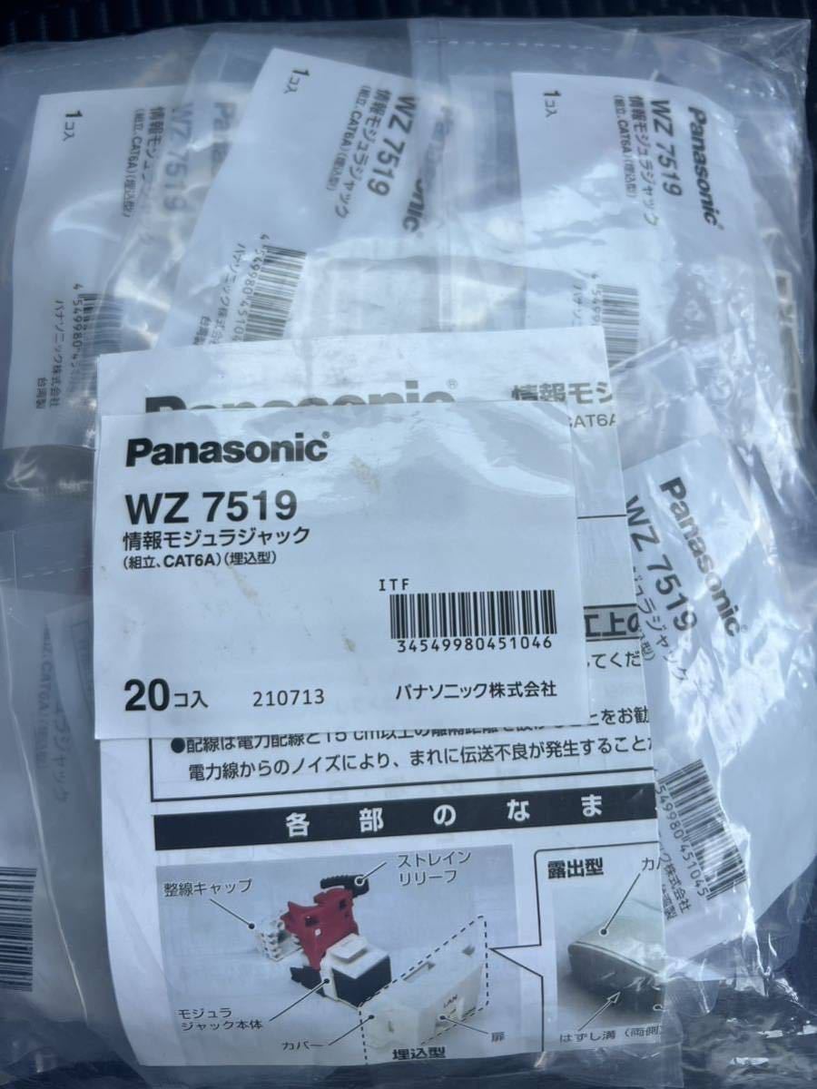 日本 2個セット パナソニック情報モジュラジャック CAT6A WZ7519W