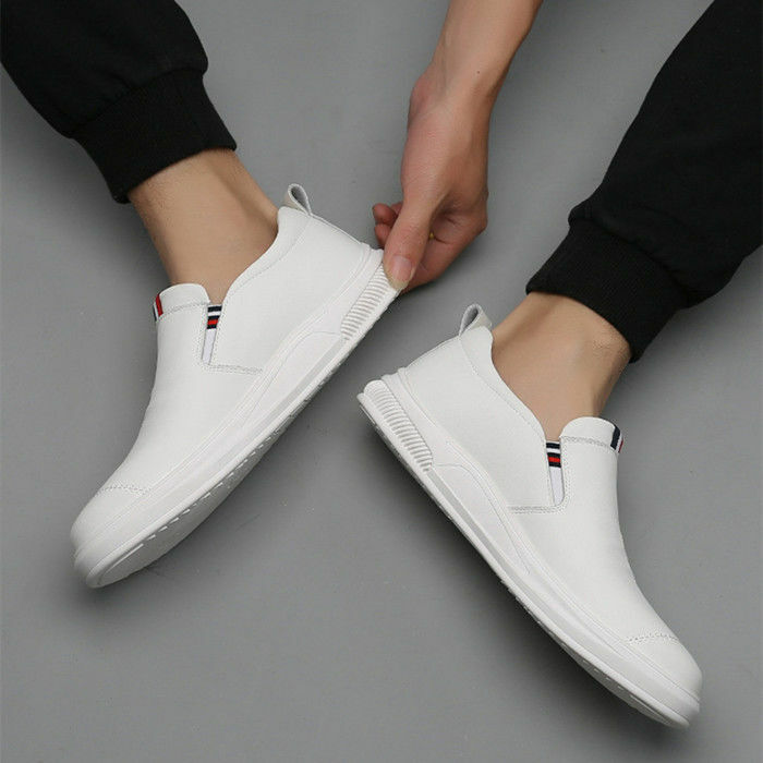  slip-on shoes shoes .. height . become shoes 6cm height up Secret shoes men's low cut shoes sneakers mse0197 white color 23.5cm