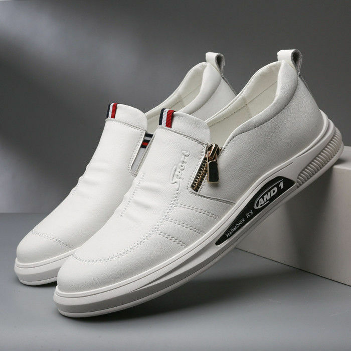  slip-on shoes shoes .. height . become shoes 6cm height up Secret shoes men's low cut shoes sneakers mse0197 white color 23.5cm