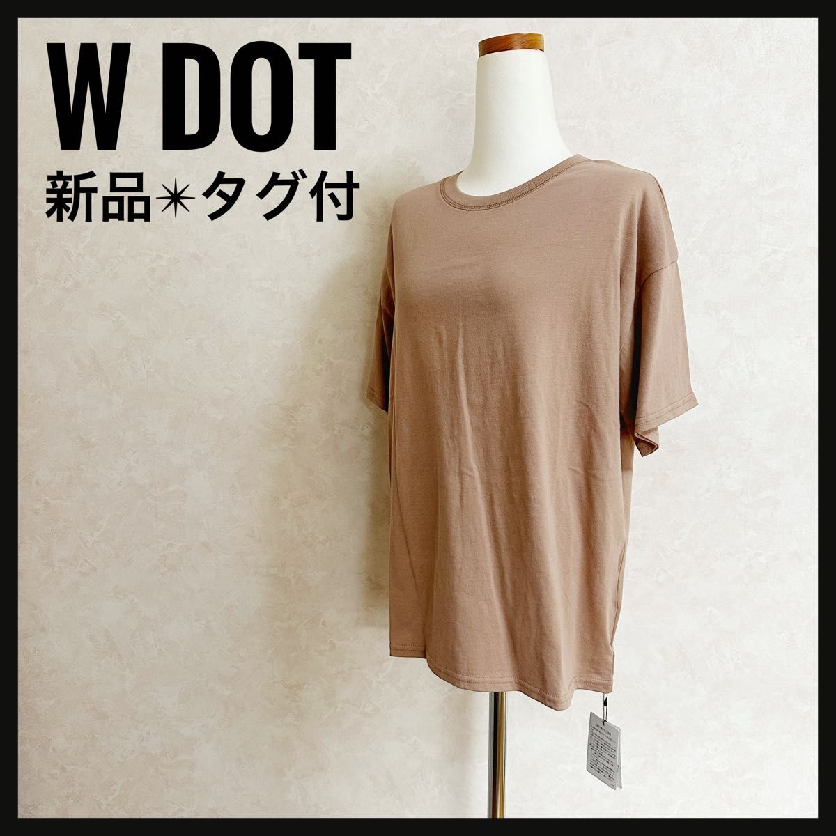 新品　WDOT ダブルドット　半袖 Tシャツ　FREE バックプリント トップス